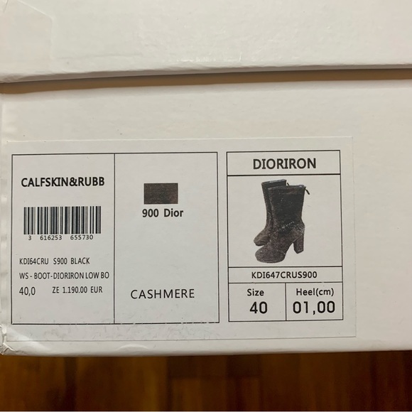 NWB Di0R (Inspired) Heeled Logo Booties *Size 40/8.5 - Picture 16 of 16